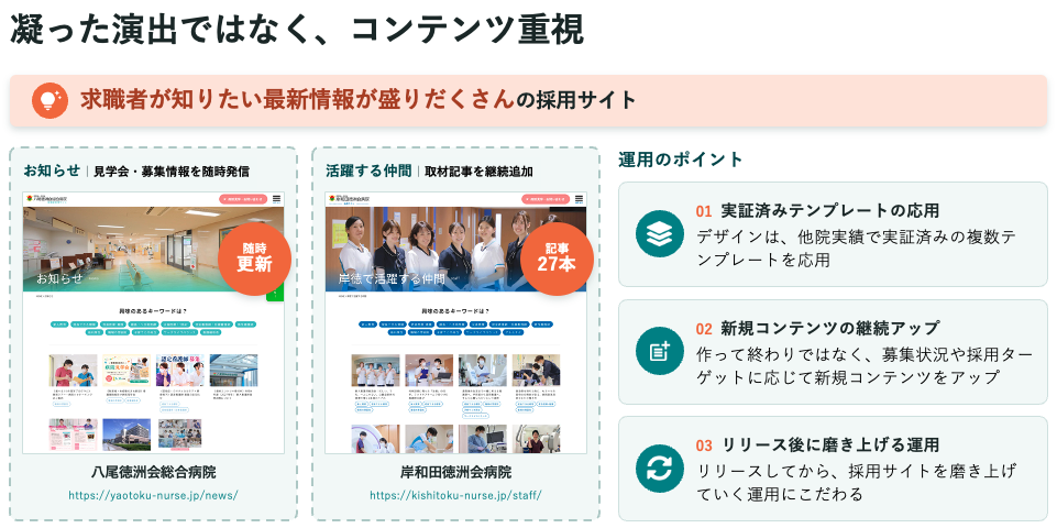公開後も記事を追加して磨き上げる採用サイトの運用